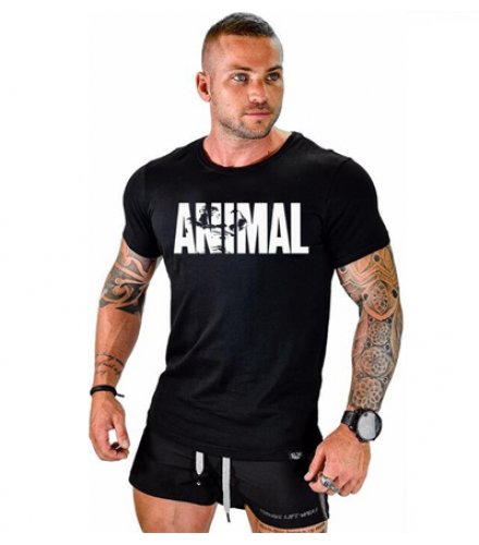MR027- Animal black men T shirt